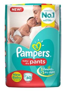 Pampers New Born Diaper Pants, X-Small at rs.100