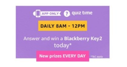 amazon quiz blackberry key2