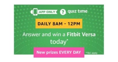 amazon quiz fitbit versa