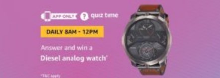 amazon quiz diesel analogue watch