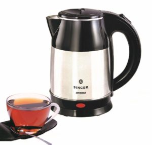 Amazon - Buy Singer Aroma 1.8-Litre Electric Kettle (Silver/Black) at Rs. 799