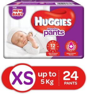 Flipkart - Buy Huggies Wonder Pants Diaper - XS  (24 Pieces) at Rs. 97