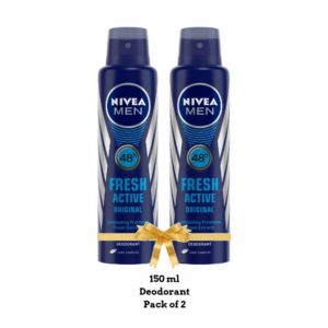 Amazon - Buy Nivea Fresh Active Original 48 Hours Deodorant, 150ml (Pack of 2) at Rs. 190