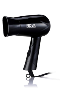 Nova NHP 8100 Silky Shine 1200 W Hot and Cold Foldable Hair Dryer (Black)