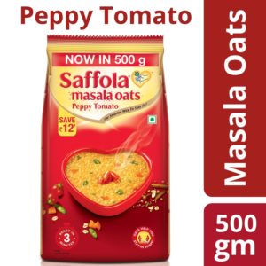 Saffola Masala Oats, Peppy Tomato, 500g