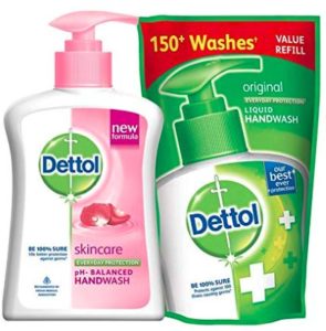 Dettol Liquid Handwash (Skincare) - 200 ml with Free Liquid Handwash - 175 ml (Any Variant)