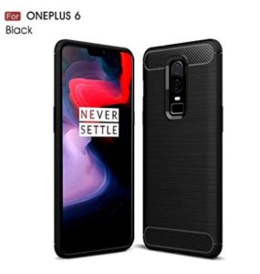 ExpressB Carbon Fiber Brushed Texture TPU Shock Absorption Amour Back Cover for Oneplus 6 at rs.99