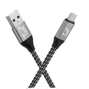 TAAR Rugged Premium TPR MUSB Micro USB Nylon Braided Data Cable - 4.92 Feet (1.5 Meter)