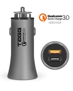 TAGG Roadster Dual USB Smart Car Charger (Gun Metal) at rs.699