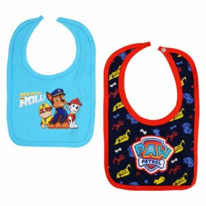 Baby Grow Newborn Printed Cartoon 1 Size Bibs, (Paw Patrol) - Pack of 2