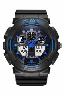 TIMEWEAR Analog Digital Black Strap Sports Watch for Men