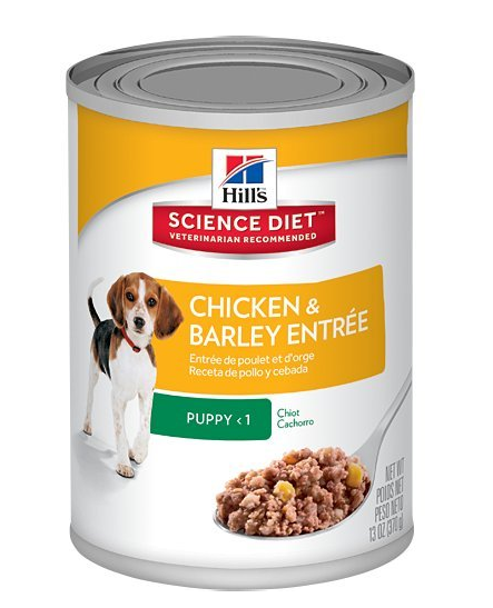 Hill's Science Diet Puppy, Chicken & Barley Entrée Canned Dog Food, 370 gm