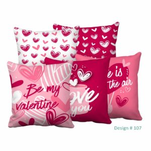 Polyester Valentine Print Quotes, Premium Cushion Cover Combo Set of 5 at Rs 399