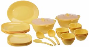 Signoraware Plastic Dinnerware Set, 31-Pieces