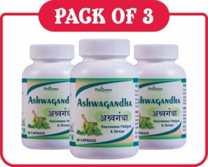 VitaGreen Ashwagandha Capsules 500 mg, Pack of 3