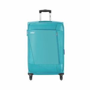 Safari Savage 67 Cms Polyester Teal Check-In 4 wheels Soft Suitcase