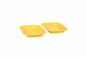 Signoraware Small Serving Tray Set, Set of 2, Lemon Yellow