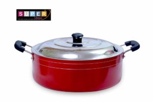 Super Classic 2.6mm Aluminium Non Stick Casserole Cookware, 20 cm, 2.6 Litre, Red Color