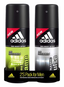 Adidas Dynamic Pulse & Pure Game Deodorant Body Spray Combo For Men, 150ml (Pack Of 2)