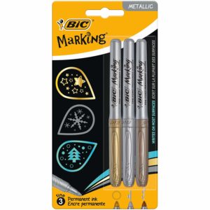 Bic Permanent Marker Pen Set - Pack of 3