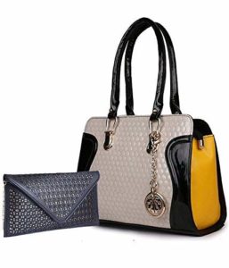 classic fashion Leather Handbag Combo for Women's (Black)