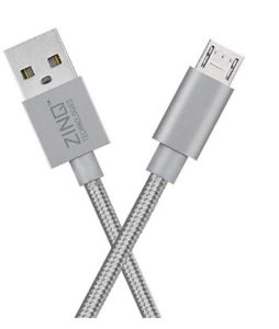 Zinq Technologies MCR-CBL-1.5 Micro USB Cable - 4.9 Feet (1.5 Meters) - (Silver)