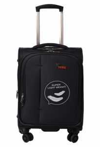 F Gear Aspire Polyester 54 cms Black Softsided Cabin Luggage 