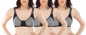 Fabme Women's Non-Wired Non Padded Non Wired Bra (Pack of 3) 