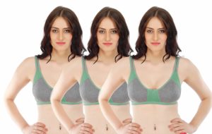 Fabme Women's Non-Wired Non Padded Non Wired Bra (Pack of 3) 