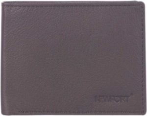 Men Brown Genuine Leather Wallet  (8 Card Slots)