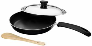 Tosaa Non-Stick Taper Pan with Stainless Steel Lid, 210mm, 2-Pieces