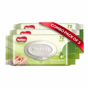 Huggies Baby Wipes - Cucumber & Aloe, Pack of 3