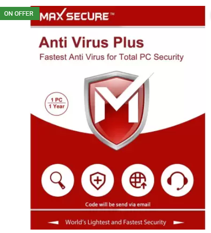 Max Secure 1 User 1 Year Anti-virus (Email Delivery - No CD)  (Personal Edition)