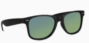 Mirrored Wayfarer Sunglasses (Free Size)  (Golden)