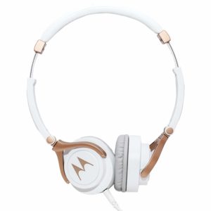 Motorola Pulse 3 Wired Headphones (White and Gold)