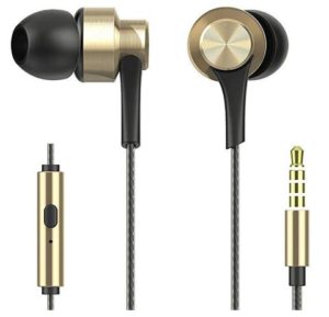 HiFuture J3 Deep Bass Hi-Fi Stereo Sound in-Ear, Metallic Wired Earphone (TPE Cable) with Mic for Smartphones, Featured Phone, Tablet, PSP, Laptop and PC