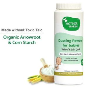 Mother Sparsh Talc-Free Natural Dusting Powder for Babies, 100 g