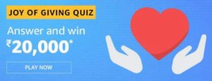 Amazon Joy Of Giving Quiz