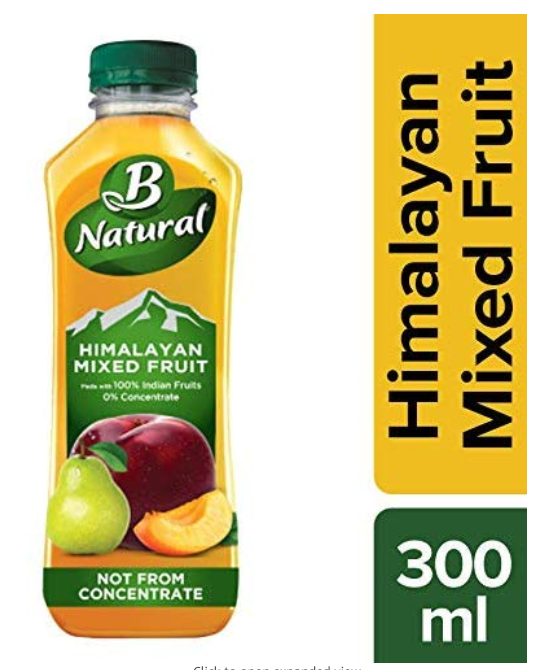 Amazon Pantry - Buy B Natural Himalayan Mixed Fruit Bottle, 300 Ml At Rs.20