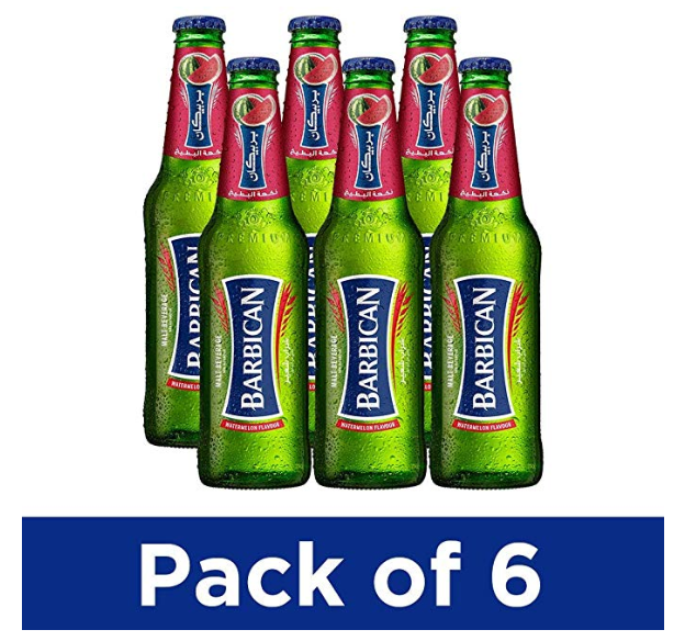 Barbican Non-Alcoholic Malt Beverage - 330ml, Pack of 6 (Watermelon)