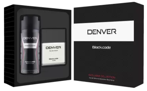 Denver Gift Pack Black Code (Deo + Perfume) Combo Set