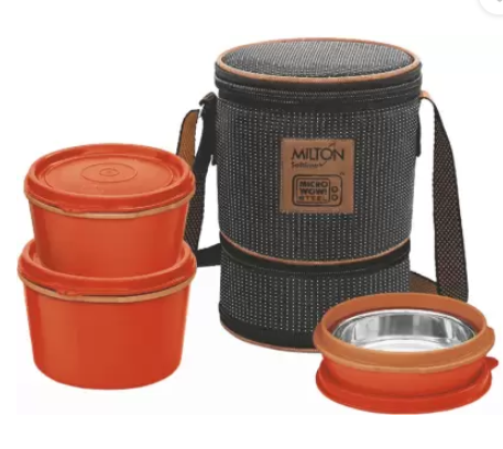 Milton Nutri Lunch Tiffin 3 Containers Lunch Box  (1050 ml)