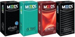 Moods Allnight, Dotted, Ultrathin and Ribbed Condom