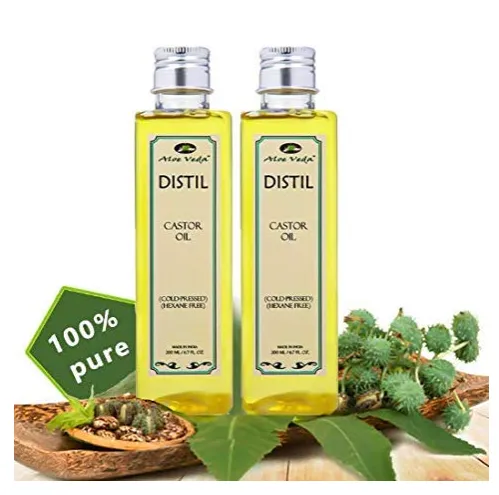 Aloe Veda Distil Cold-Pressed Castor Oil for Hair Growth, Skin Care