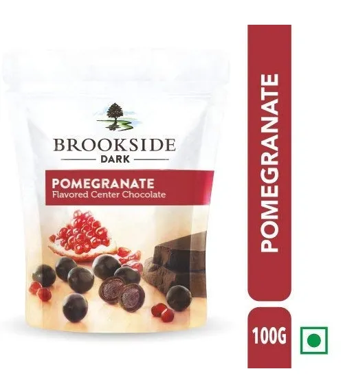 Brookside Flavored Center Chocolate - Pomegranate Pouch, 3 X 100 g