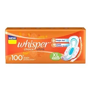 Whisper Choice Ultra Wings 20 Pads Extra Rs 79 amazon dealnloot