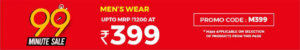  Men's wear worth Rs 1200 at Rs 399 only