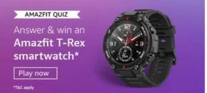 Amazon-Amazfit-Quiz-Win-T-Rex-smartwatch