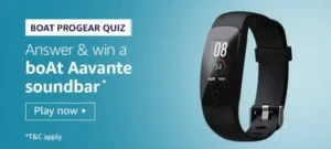 Amazon Boat Progear Quiz Answers