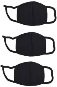 IM UNIQUE 3Pc Black Face Mask  (Black, Free Size, Pack of 3)